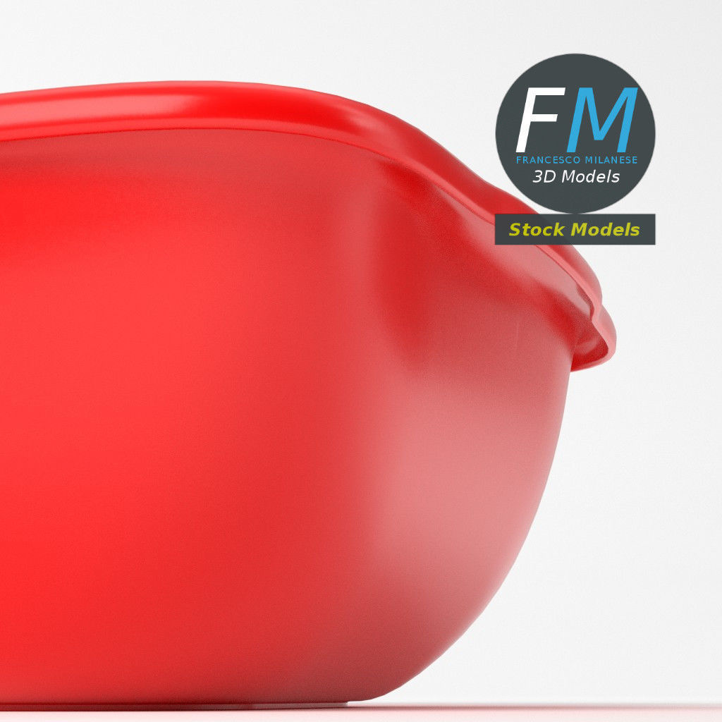 Square plastic basin 3D model_5