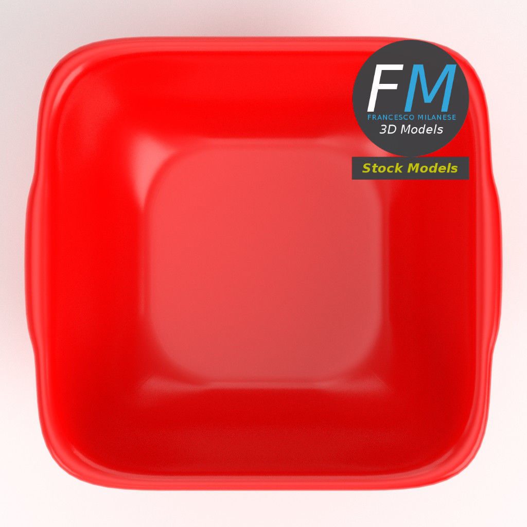 Square plastic basin 3D model_6