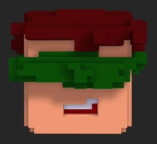  Ninja head voxel 3D VOX 3D model