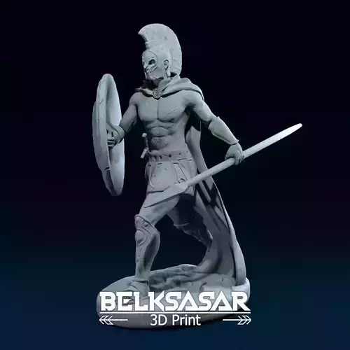 Spartan warrior Walking 3D print model