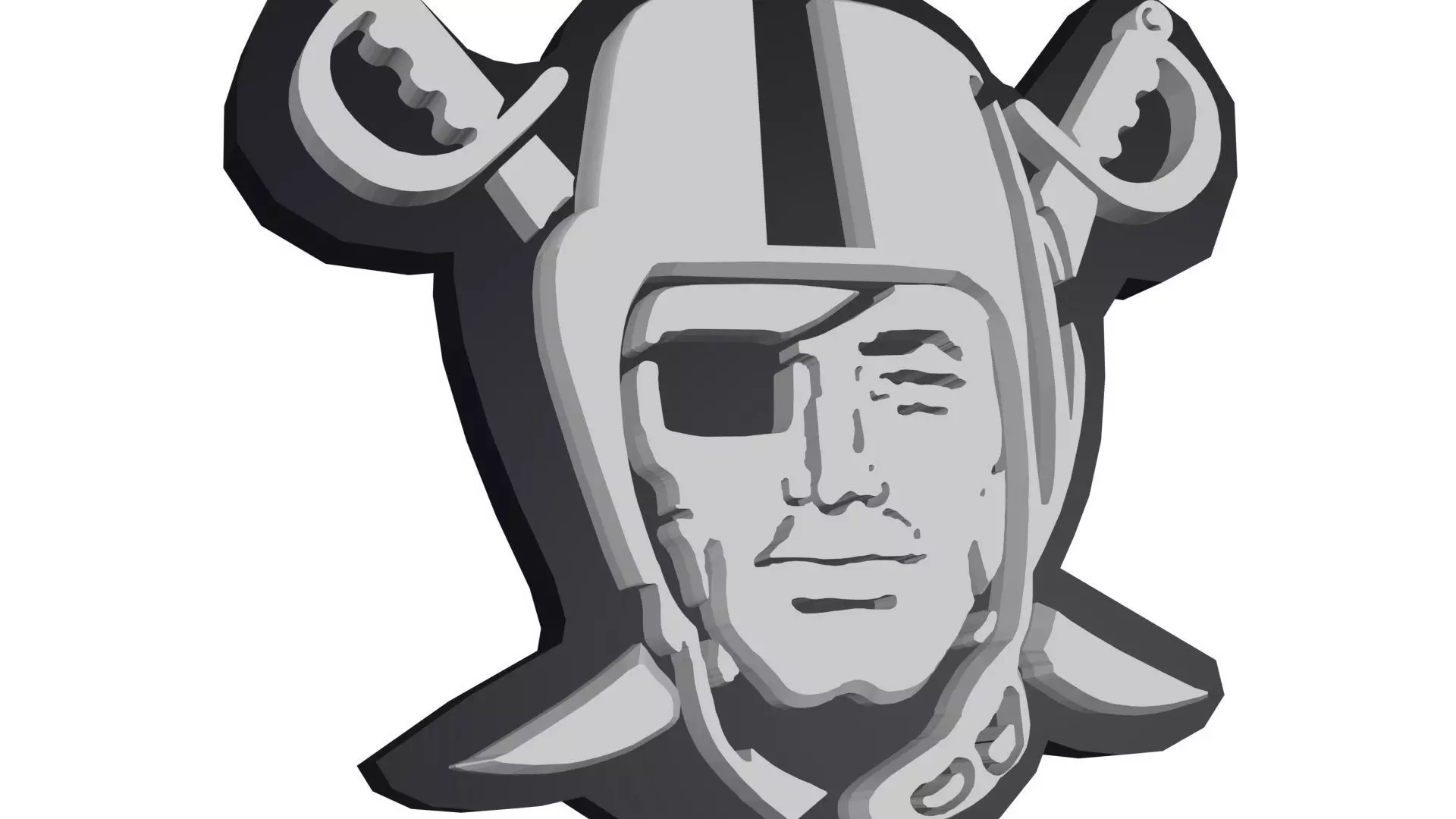 Raiders logo head only 3D model_0