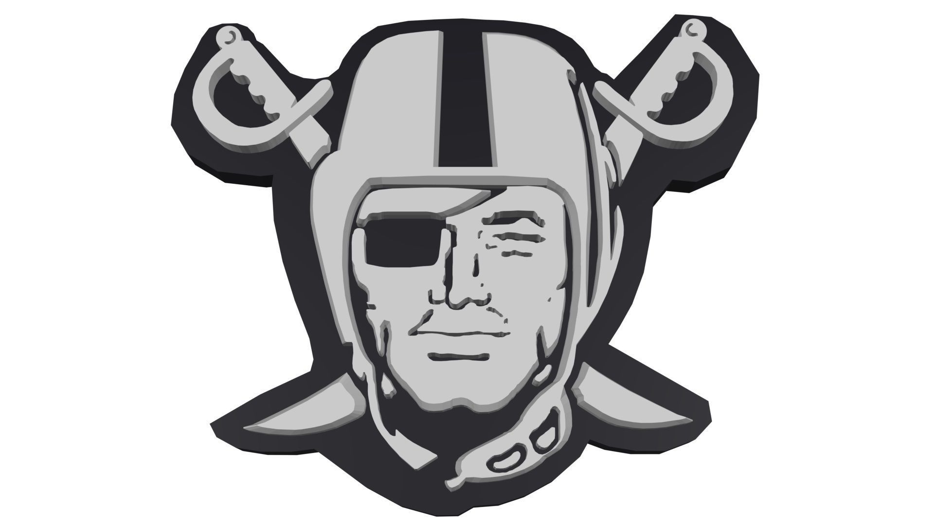 Raiders logo head only 3D model_2