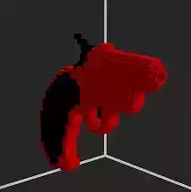 Flire gun fire gun 3D voxel gun 3D model