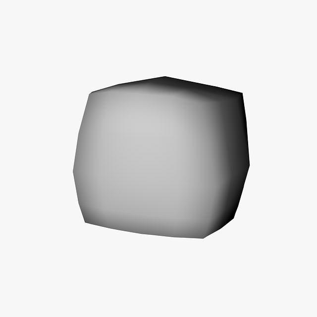 Ancient stone head Low-poly 3D model_2