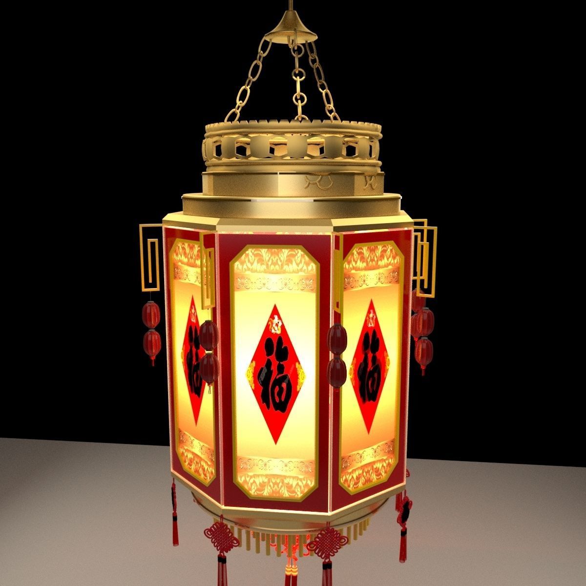 Chinese Lantern 3D model_4
