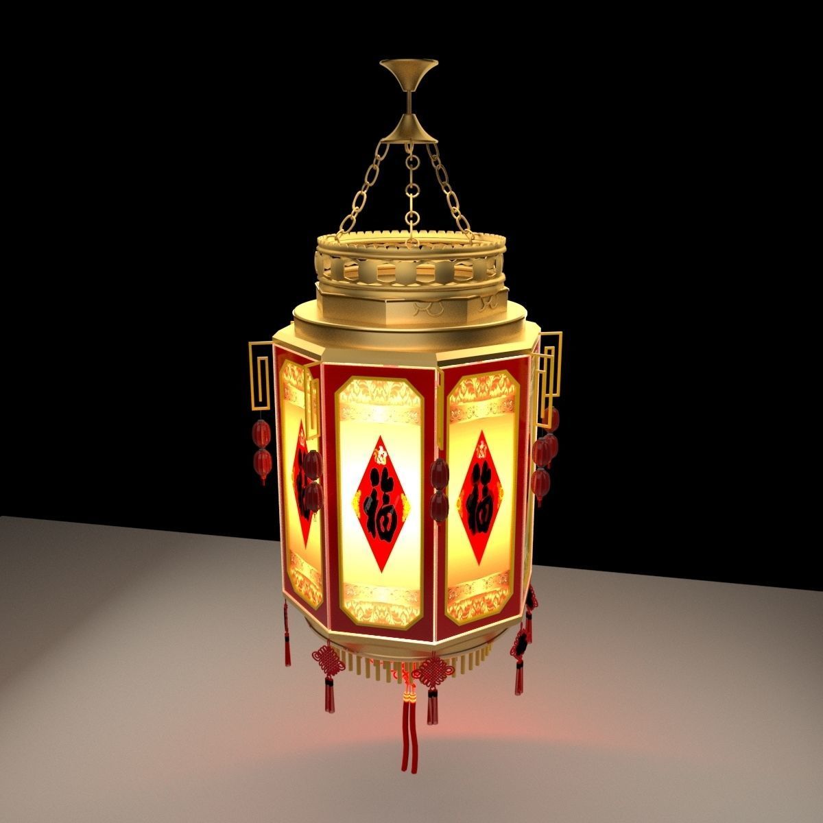 Chinese Lantern 3D model_1