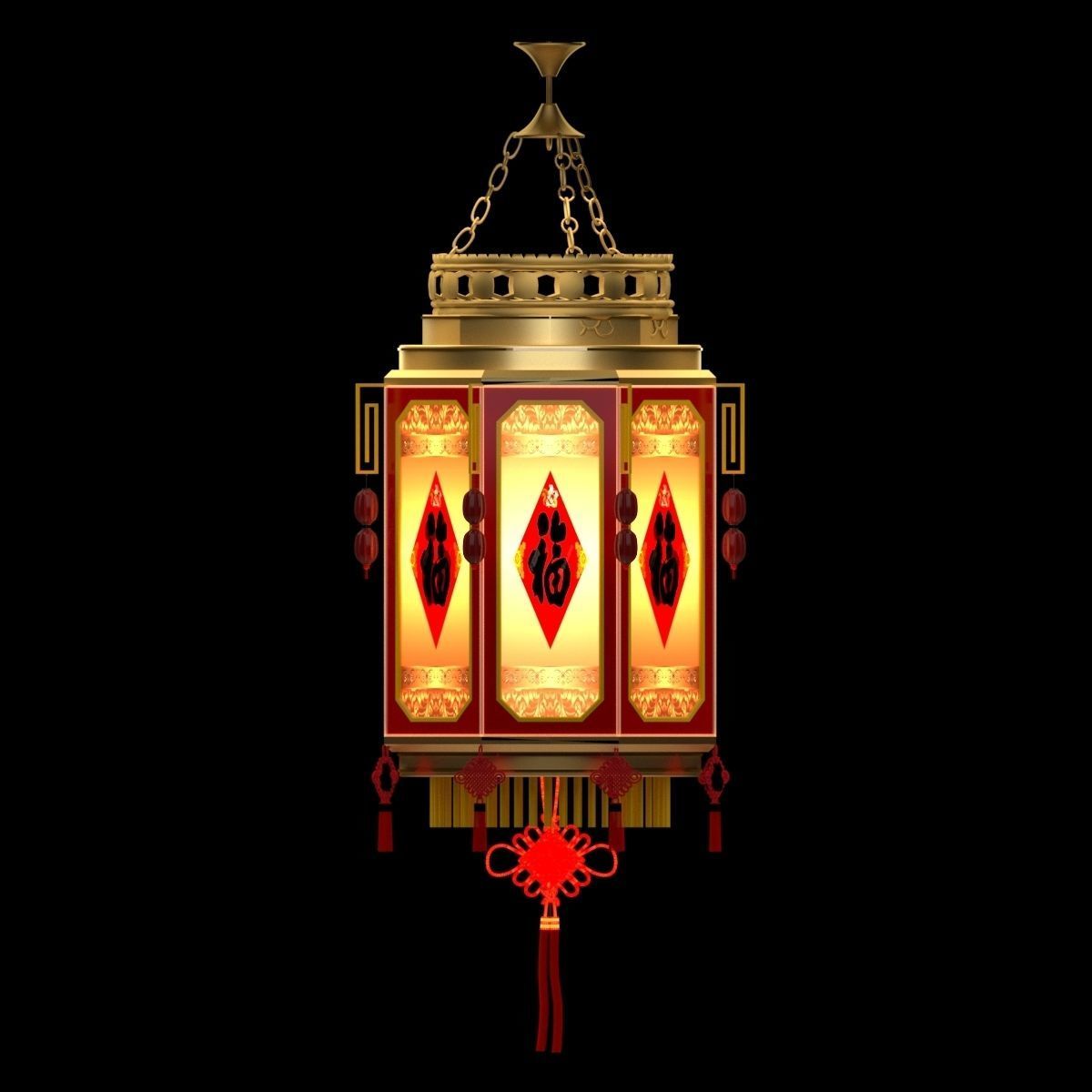 Chinese Lantern 3D model_2