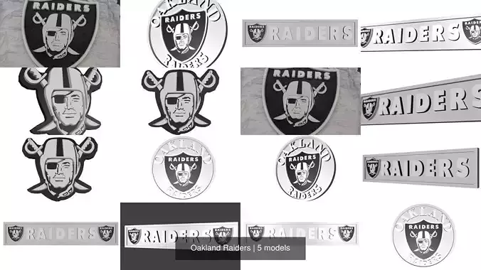 Oakland Raiders 3D Model Collection