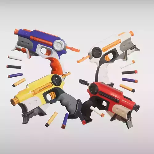 Dart Gun Low-poly 3D model