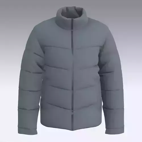 Puffy Jacket unisex for MD and CLO 3d