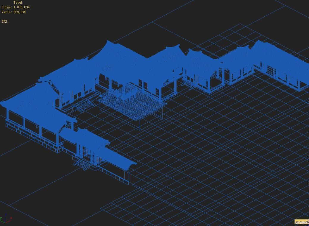 General Mansion-Front Yard-Architecture 3D model_3