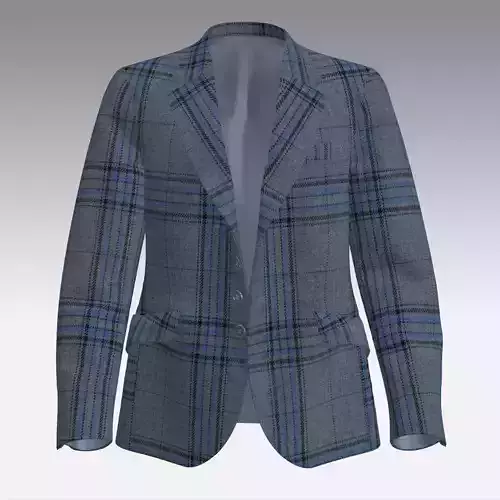 Men wool checks blazer