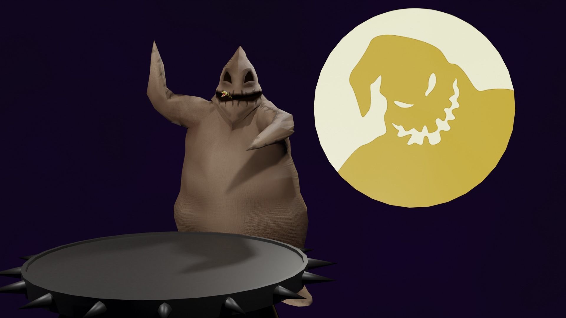 Oogie Boogie-The Nightmare Before Christmas Low-poly 3D model_7