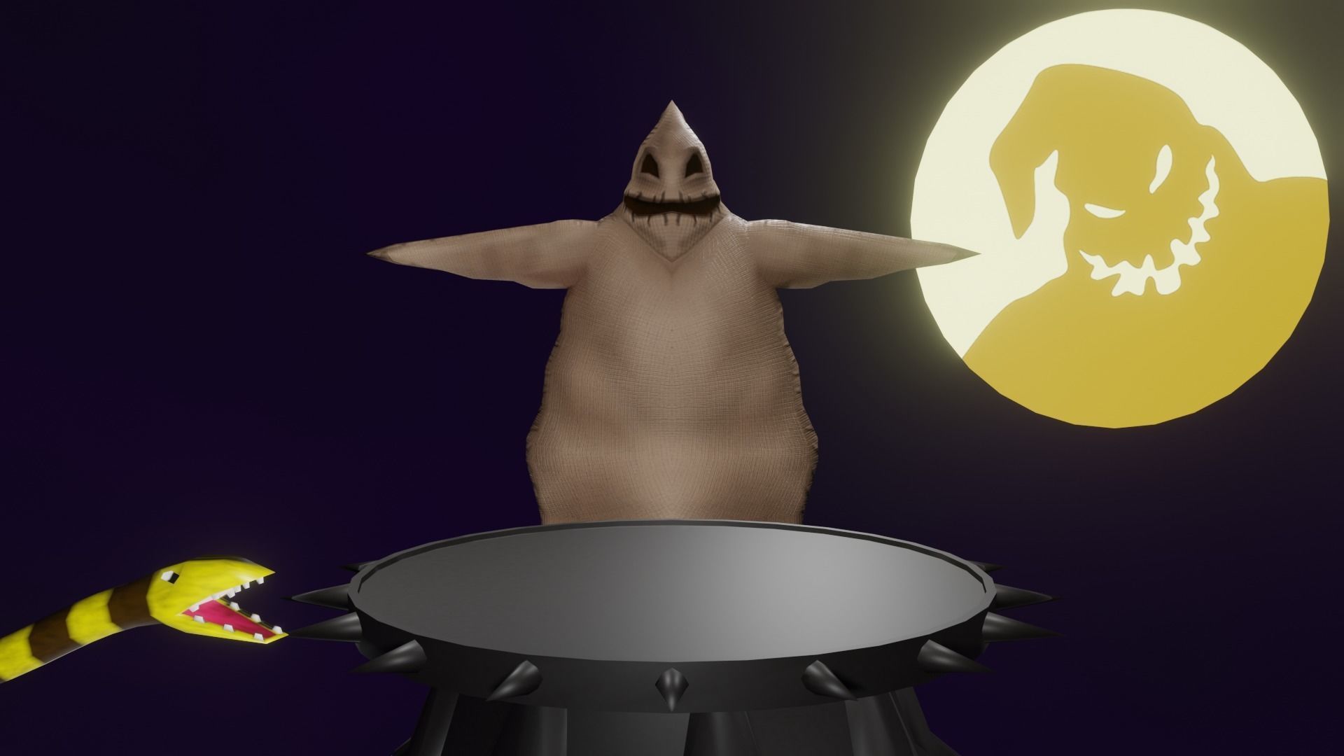 Oogie Boogie-The Nightmare Before Christmas Low-poly 3D model_3