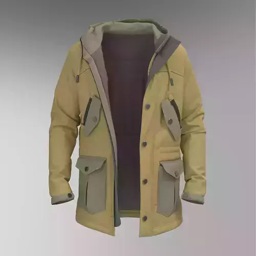 Parka coat CLO3d