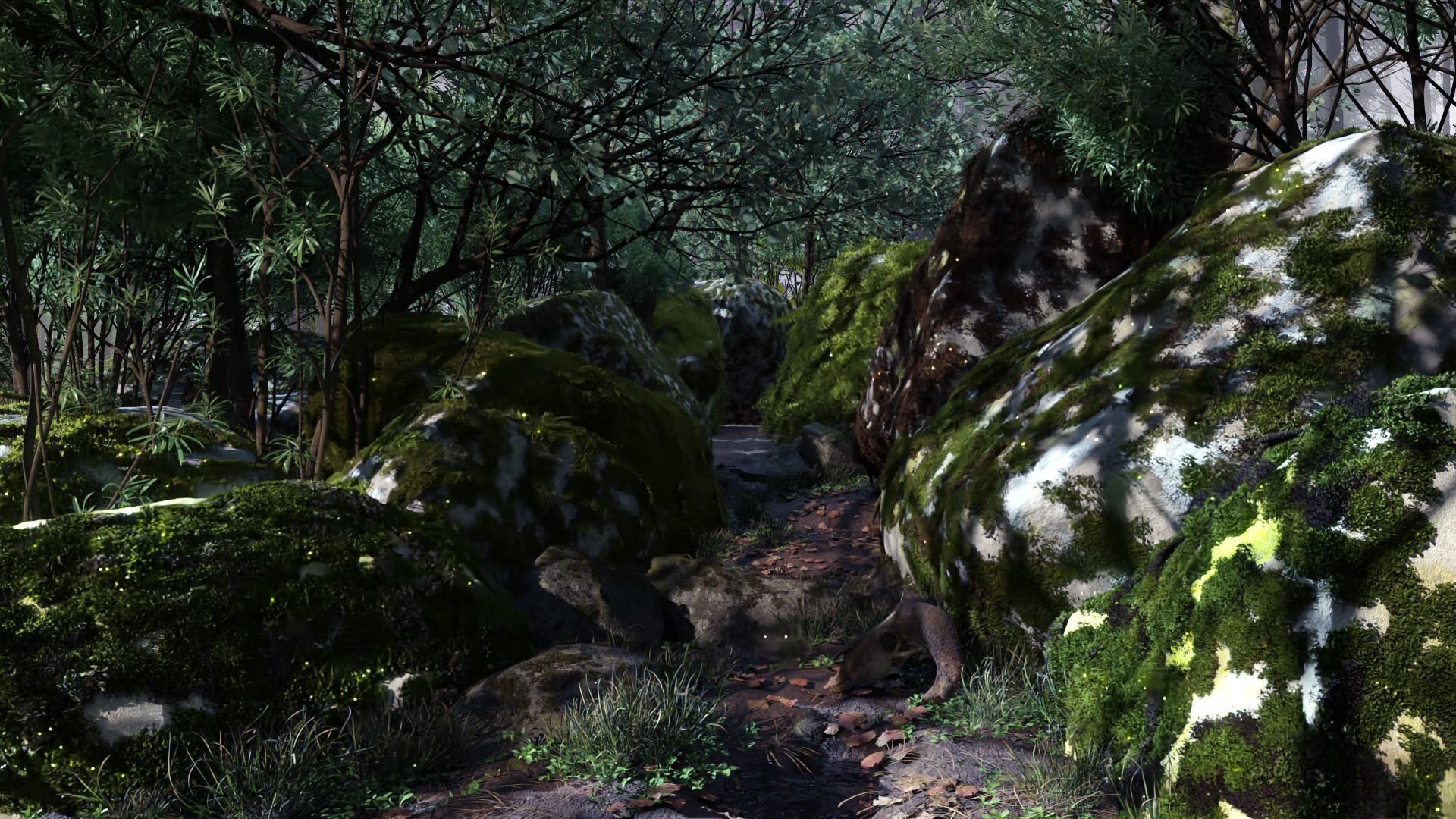Realistic Forest scene Environment 3D model_4