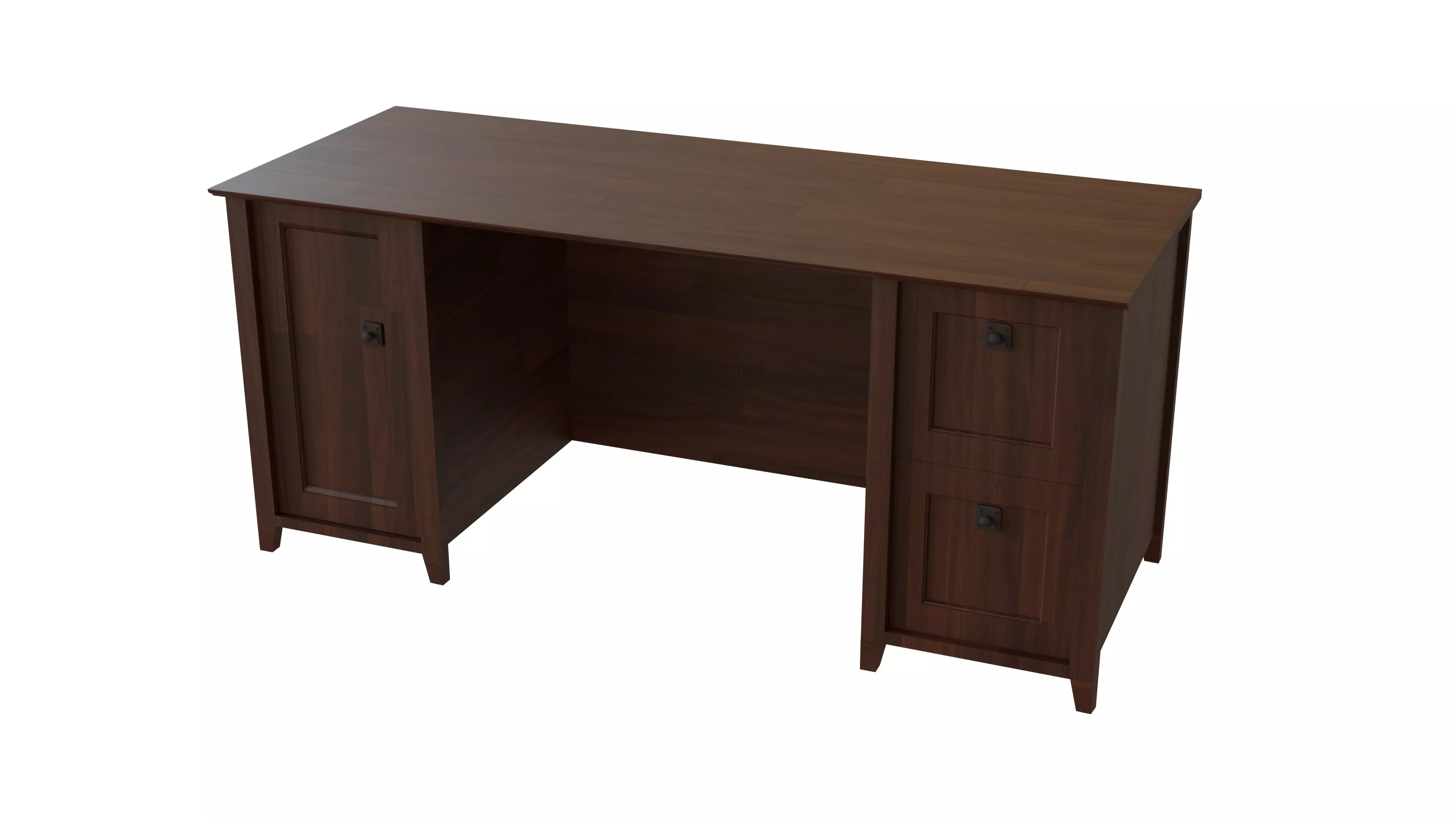 Wooden Desk Free 3D model