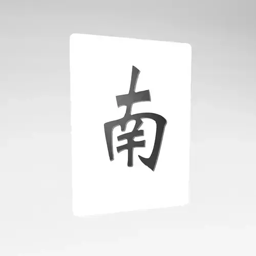 Mahjong v1 011 Low-poly 3D model