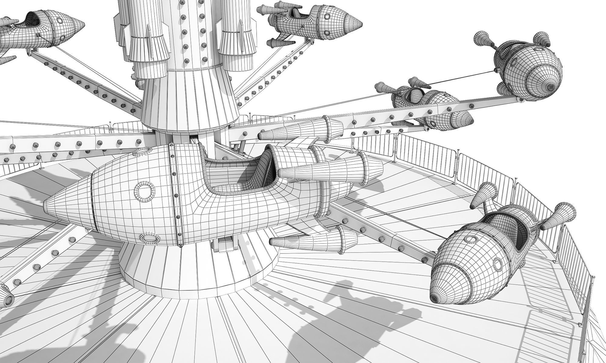Rocket Carousel  3D model_10
