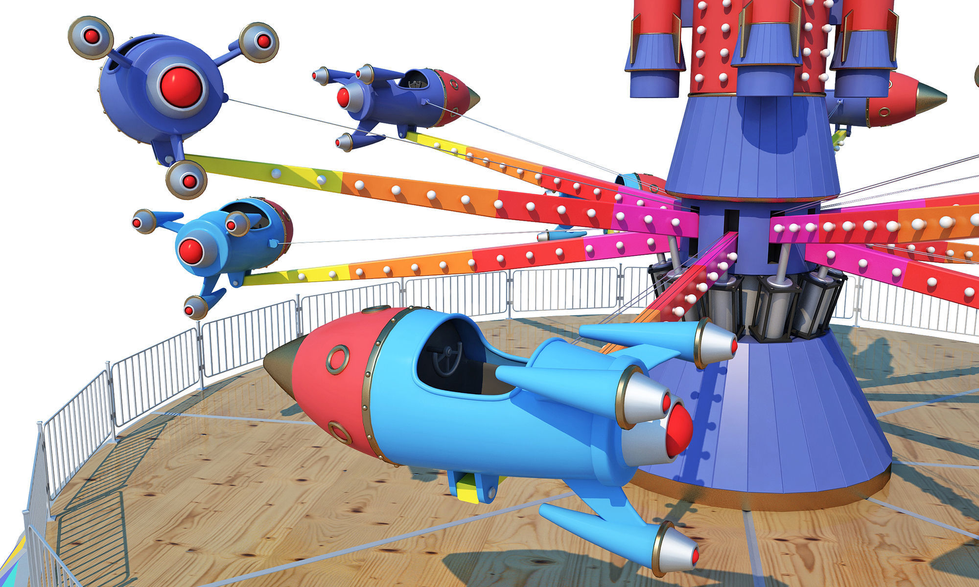 Rocket Carousel  3D model_11