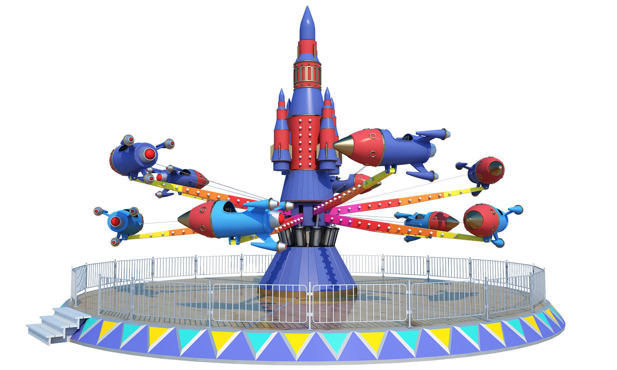 Rocket Carousel  3D model_3