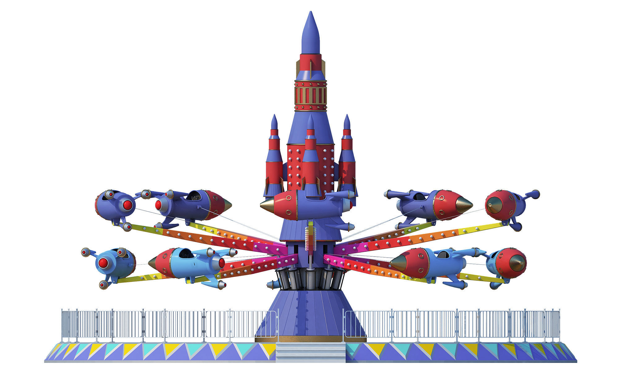 Rocket Carousel  3D model_13
