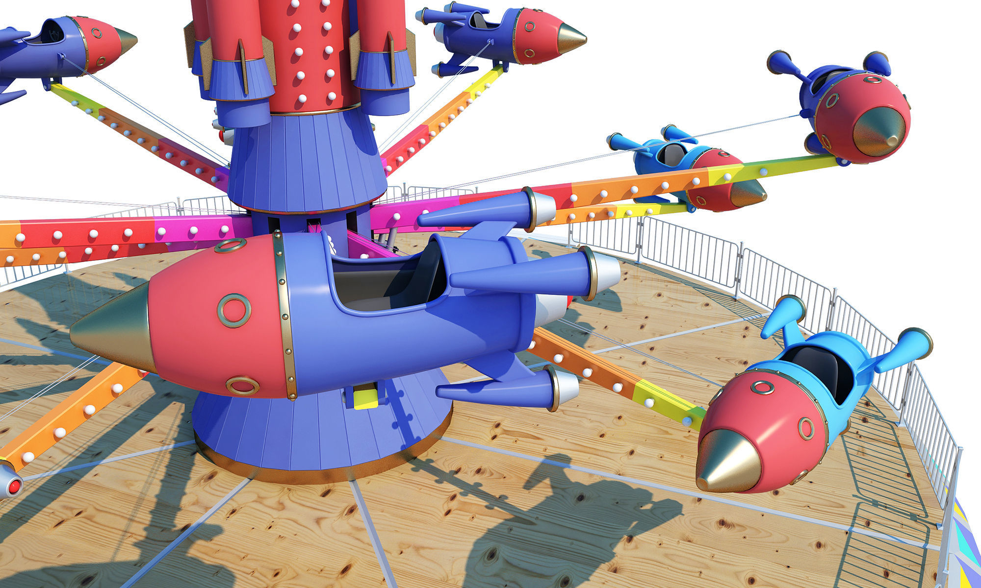 Rocket Carousel  3D model_9