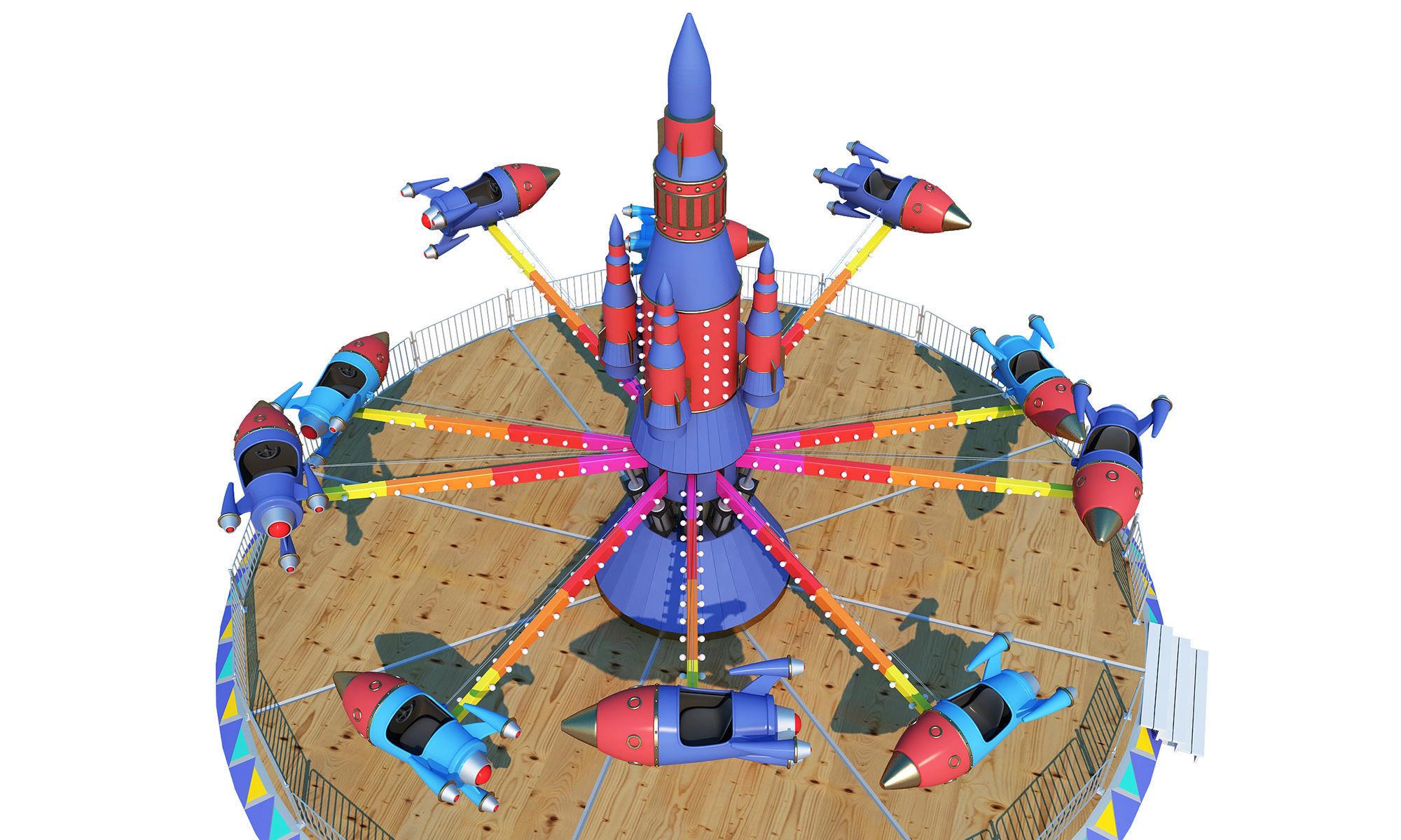 Rocket Carousel  3D model_7