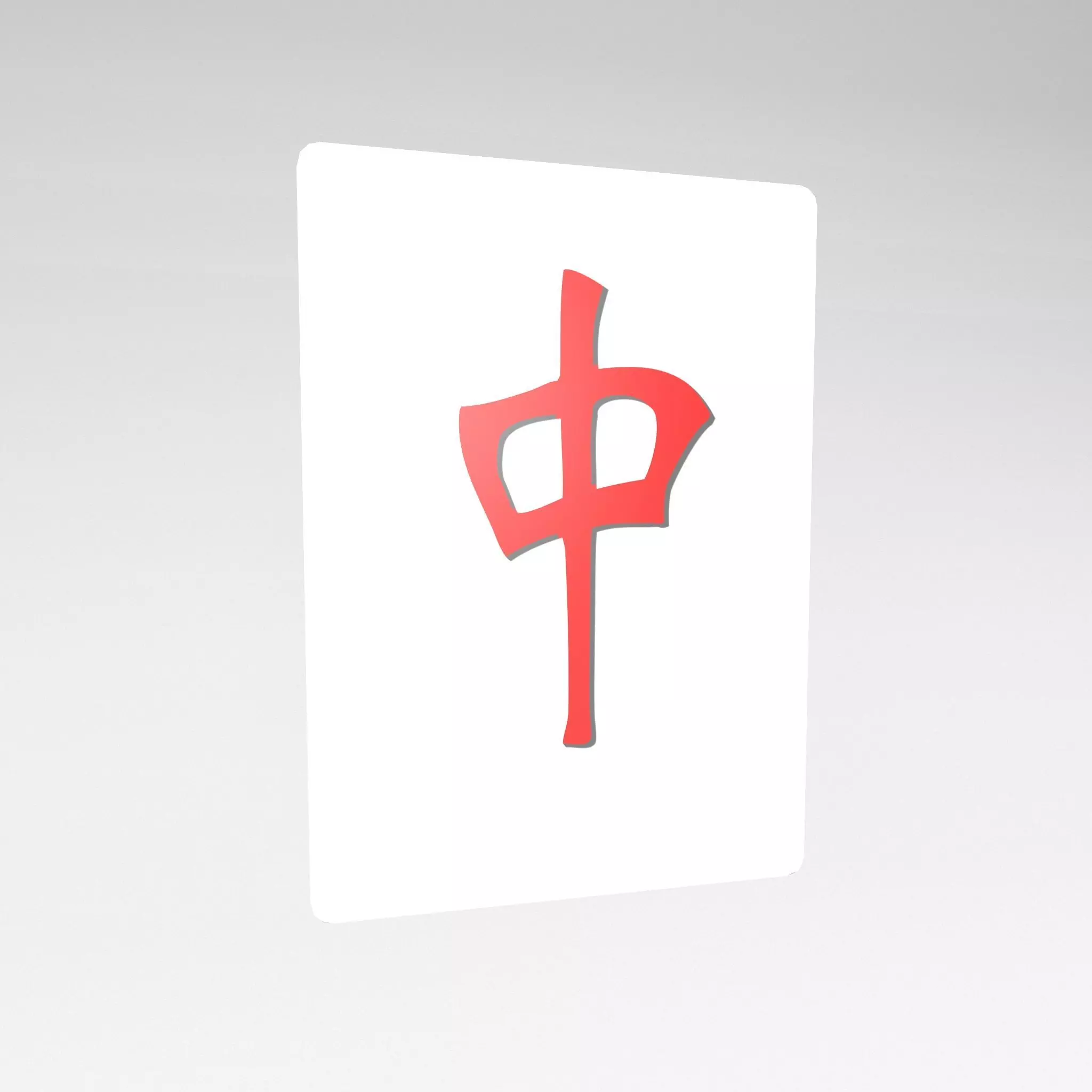 Mahjong v1 014 Low-poly 3D model_0