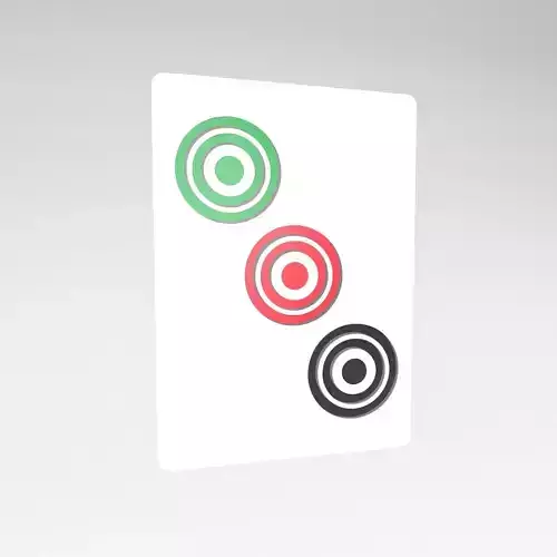 Mahjong v1 018 Low-poly 3D model