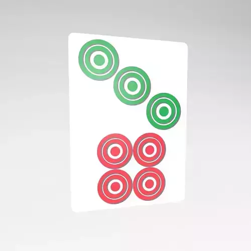 Mahjong v1 022 Low-poly 3D model