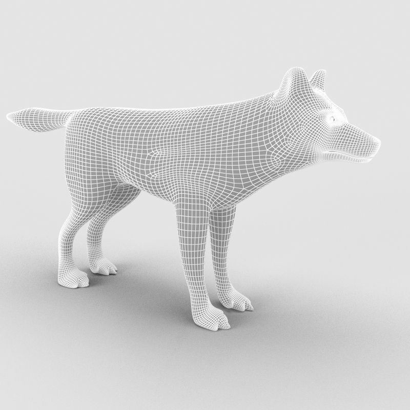 Wolf Model 3D model_6
