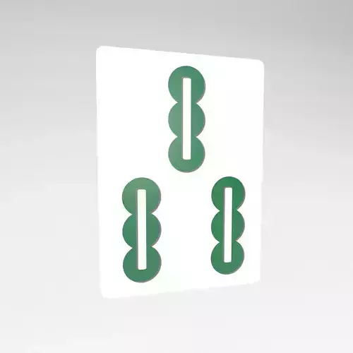 Mahjong v1 026 Low-poly 3D model