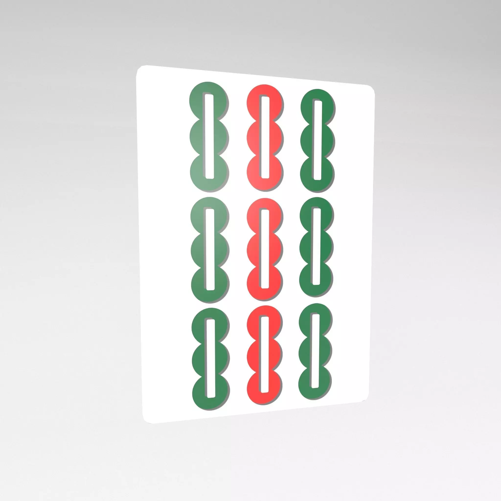 Mahjong v1 032 Low-poly 3D model