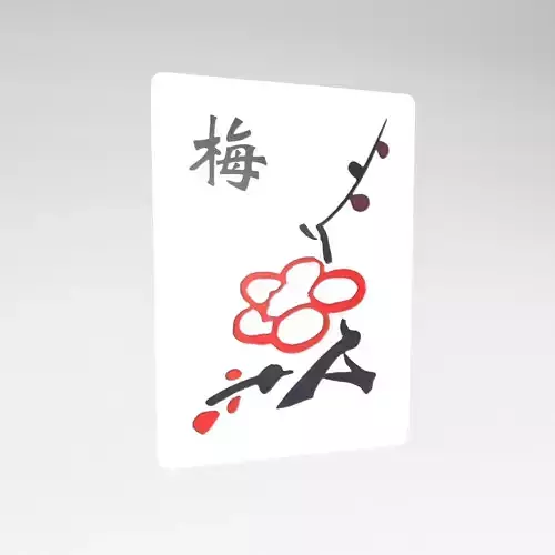 Mahjong v1 034 Low-poly 3D model