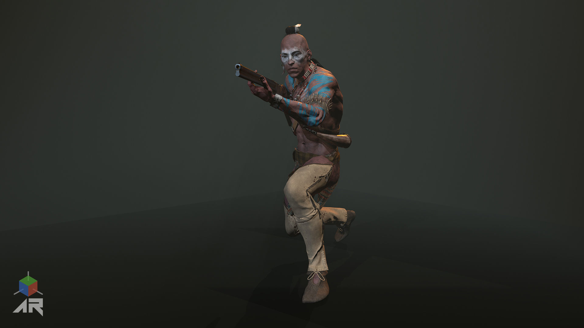 Native American Low-poly 3D model_20