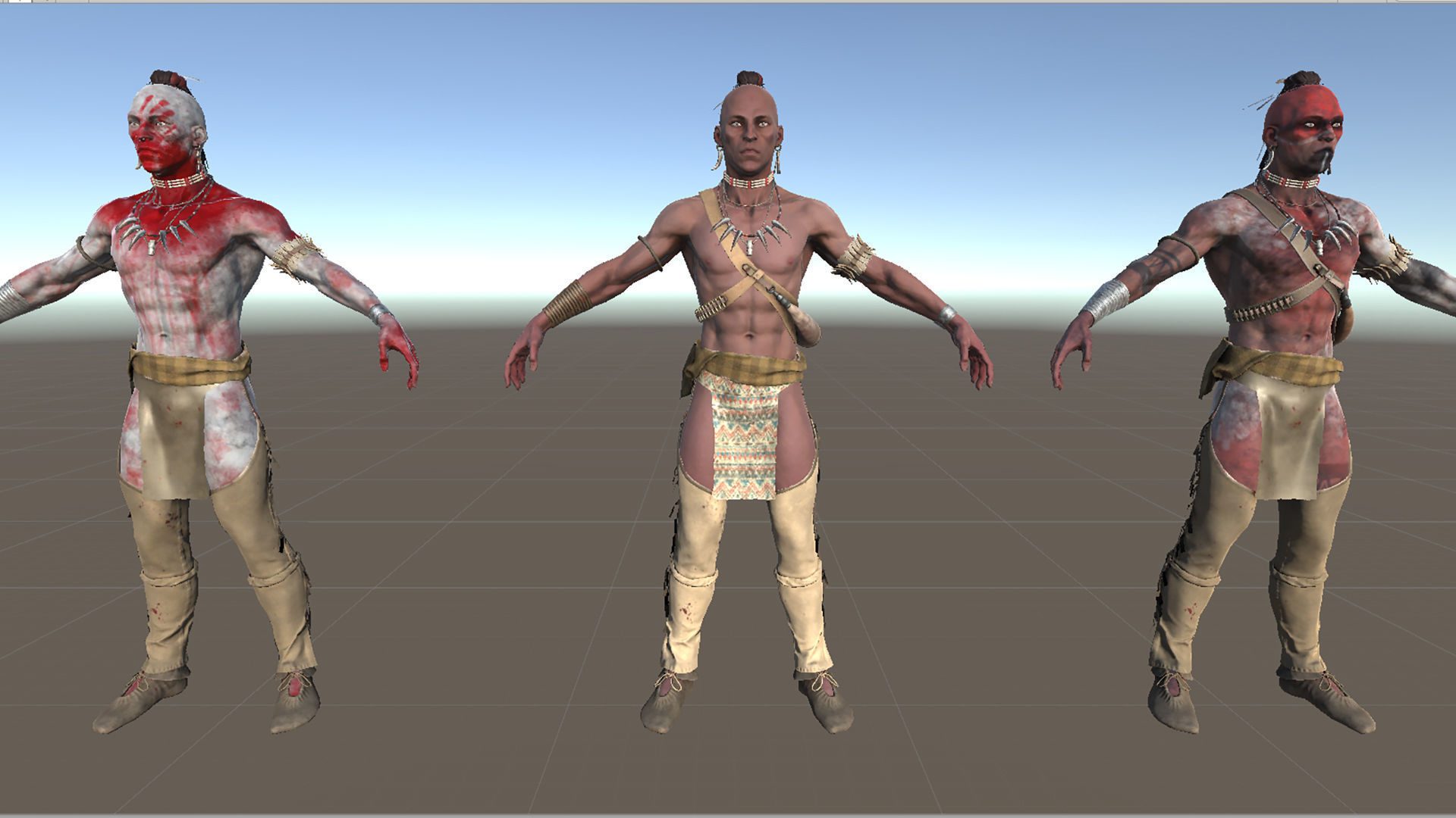 Native American Low-poly 3D model_33