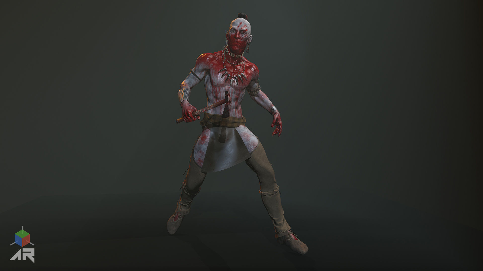 Native American Low-poly 3D model_17