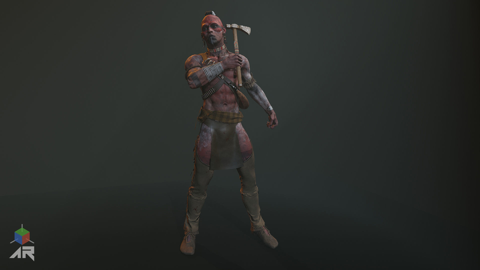 Native American Low-poly 3D model_18