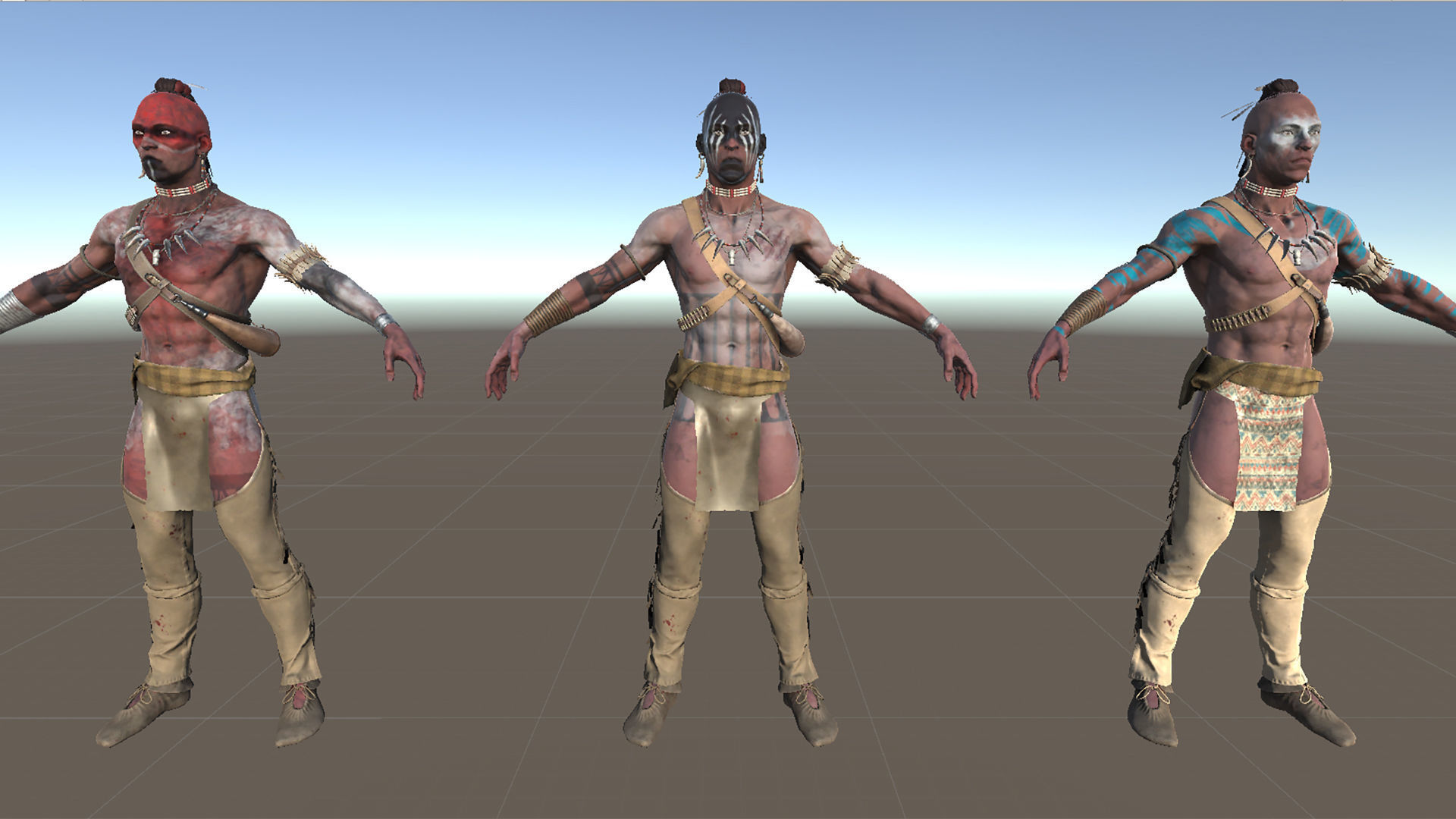 Native American Low-poly 3D model_34