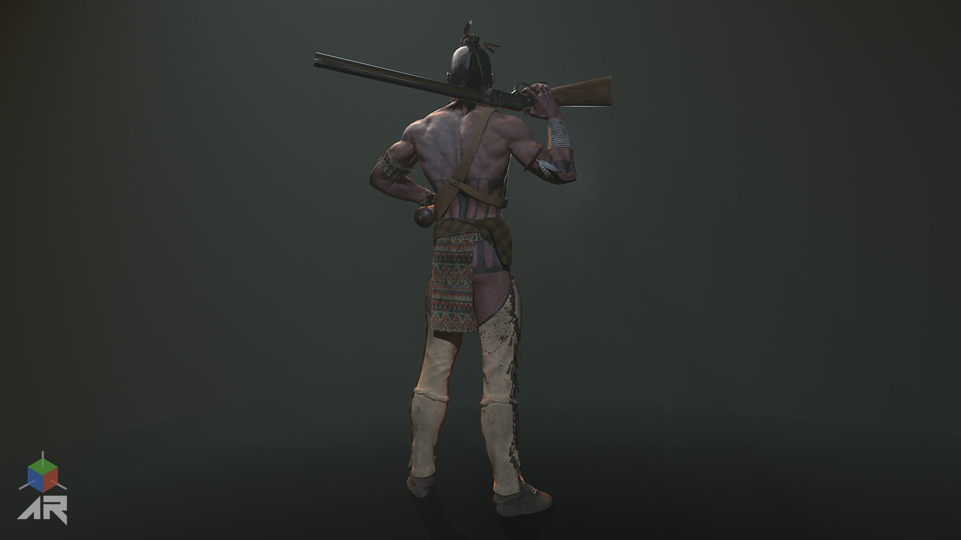 Native American Low-poly 3D model_16