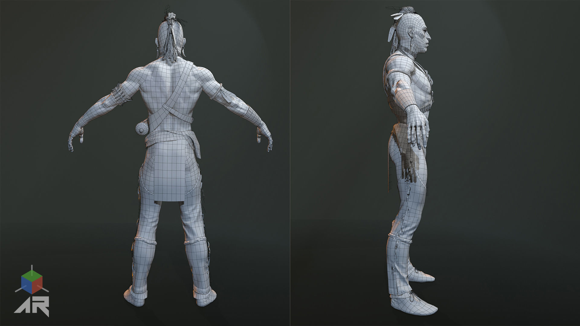 Native American Low-poly 3D model_13