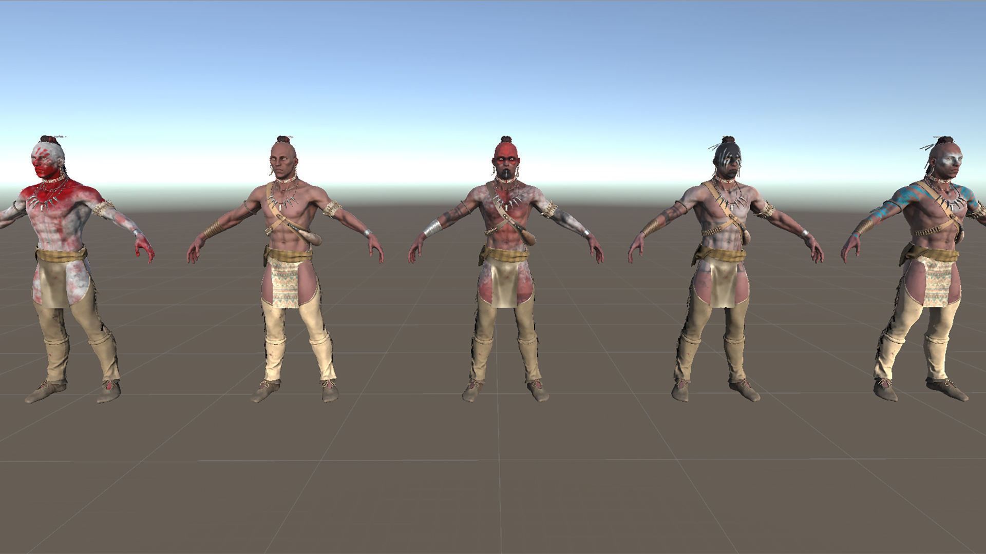Native American Low-poly 3D model_36