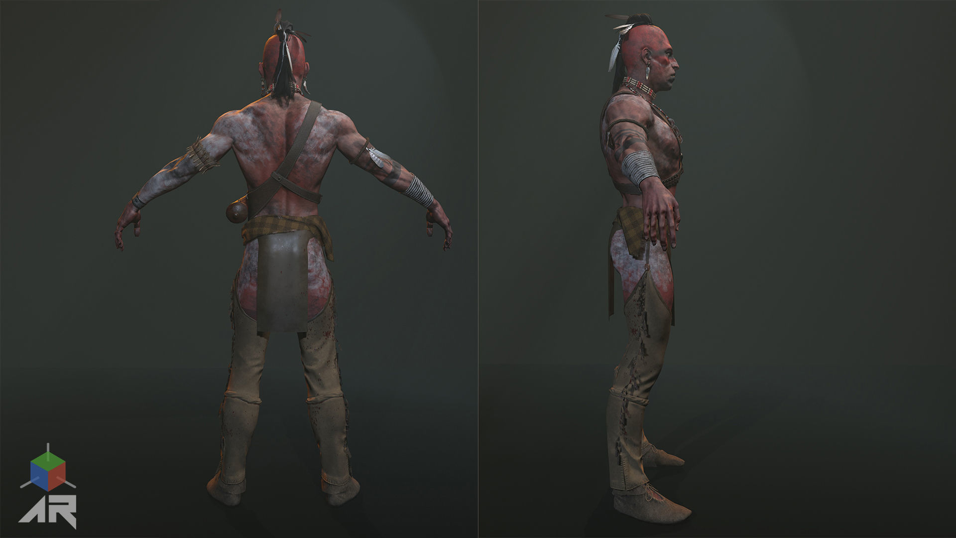 Native American Low-poly 3D model_12