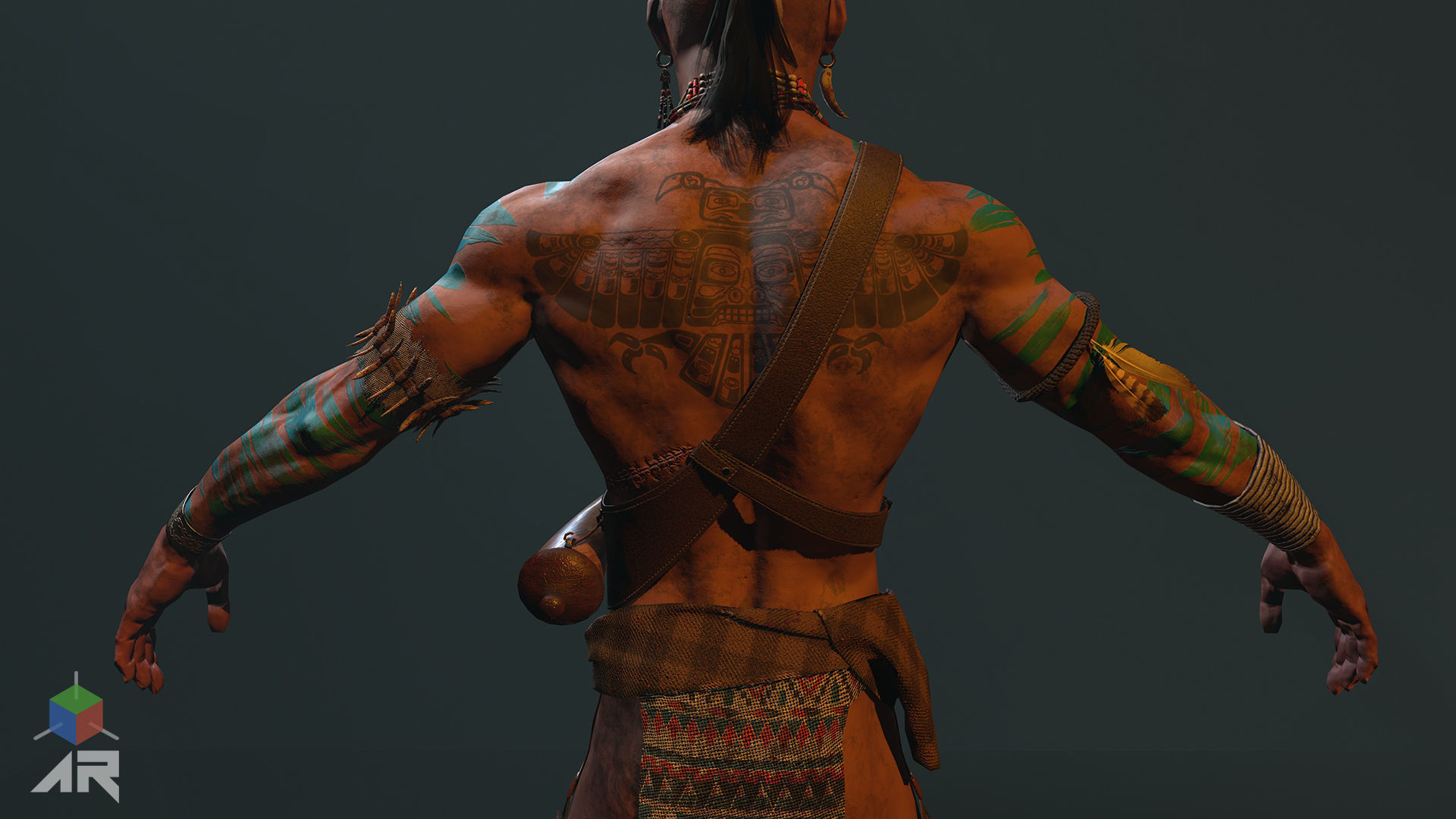 Native American Low-poly 3D model_21