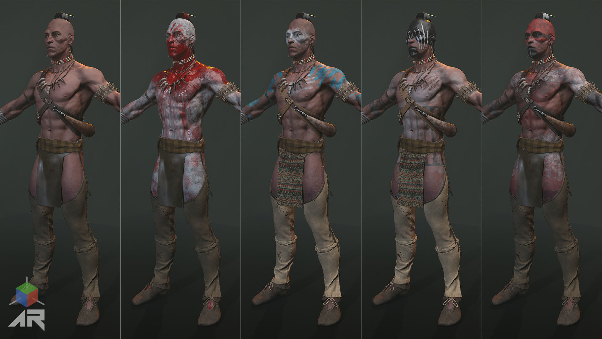 Native American Low-poly 3D model_8