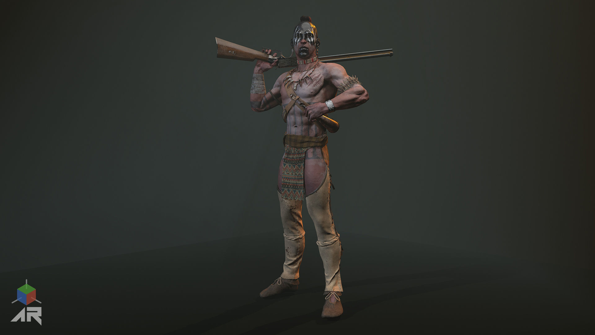 Native American Low-poly 3D model_15
