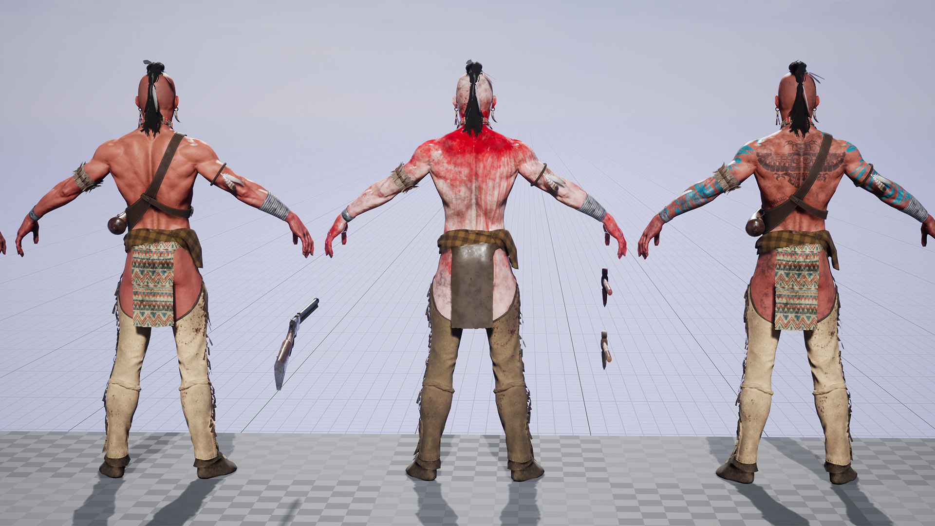 Native American Low-poly 3D model_29