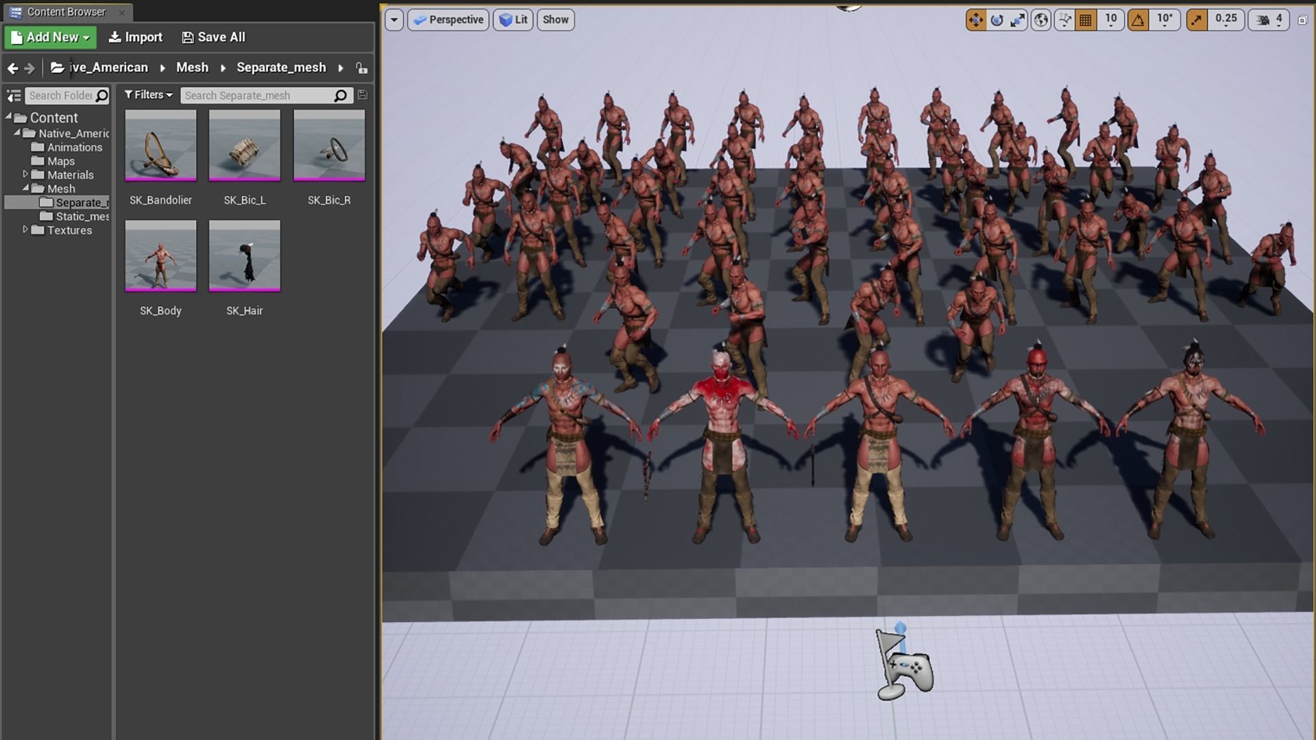 Native American Low-poly 3D model_25