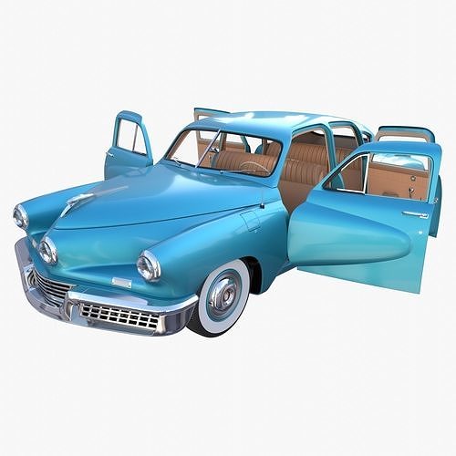 Tucker 48 Blue with Interior 3D model